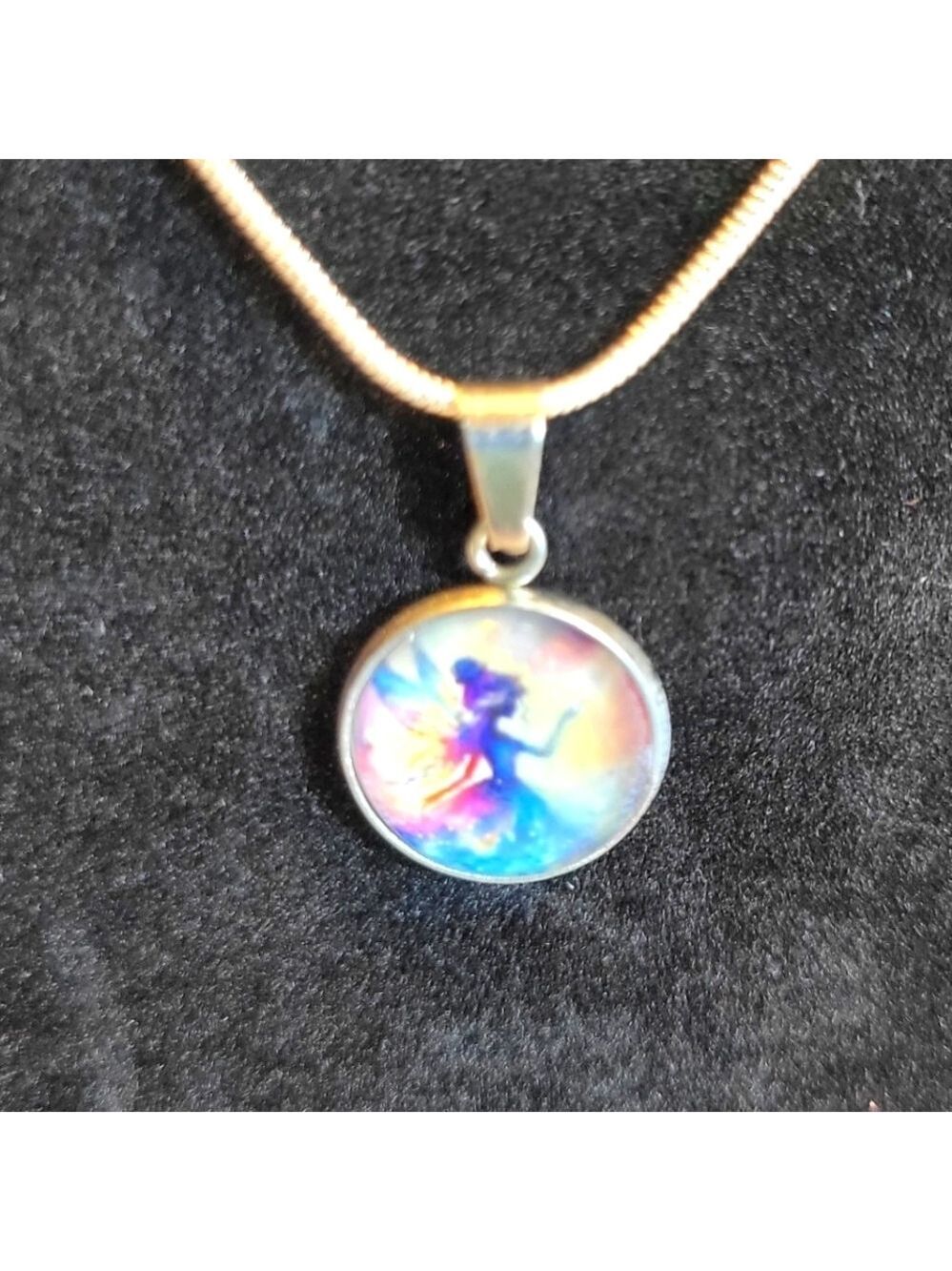 Fairy Pendant Necklace 925 Sterling Silver Chain